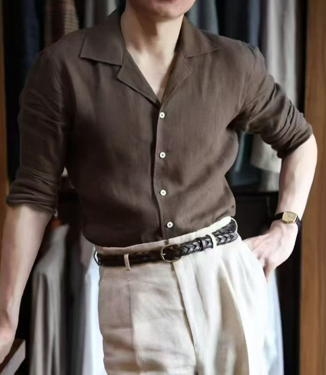 古巴领衬衫的复古时尚回归