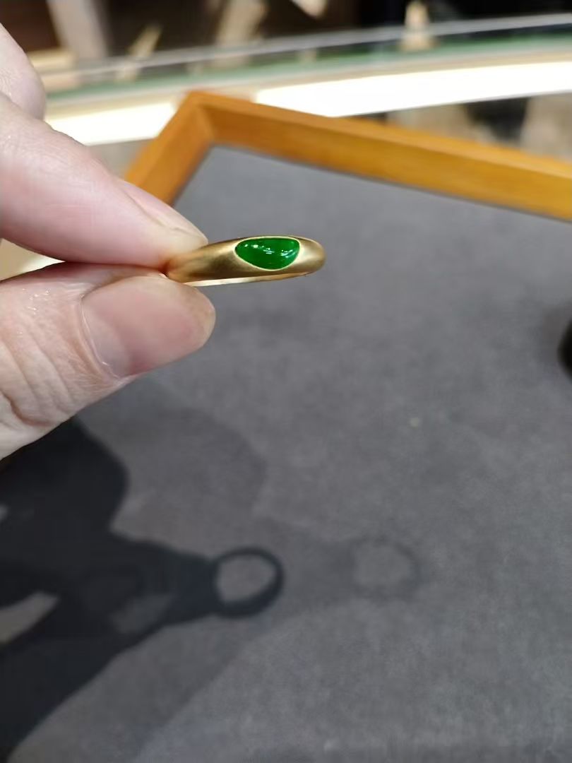 素金光圈|翡翠戒指