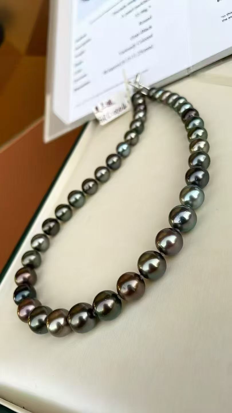 大溪地黑珍珠项链