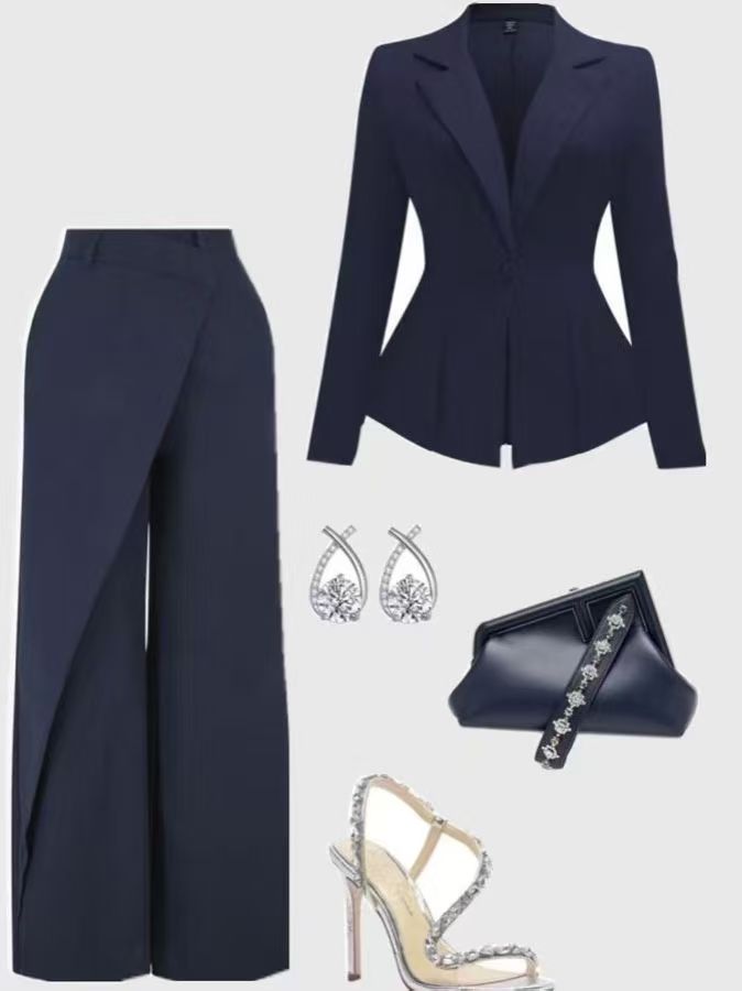 藏蓝西装的优雅打开方式