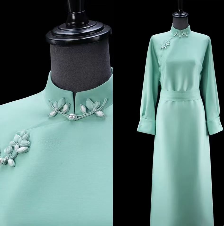 青瓷如釉染衣身的古典韵致