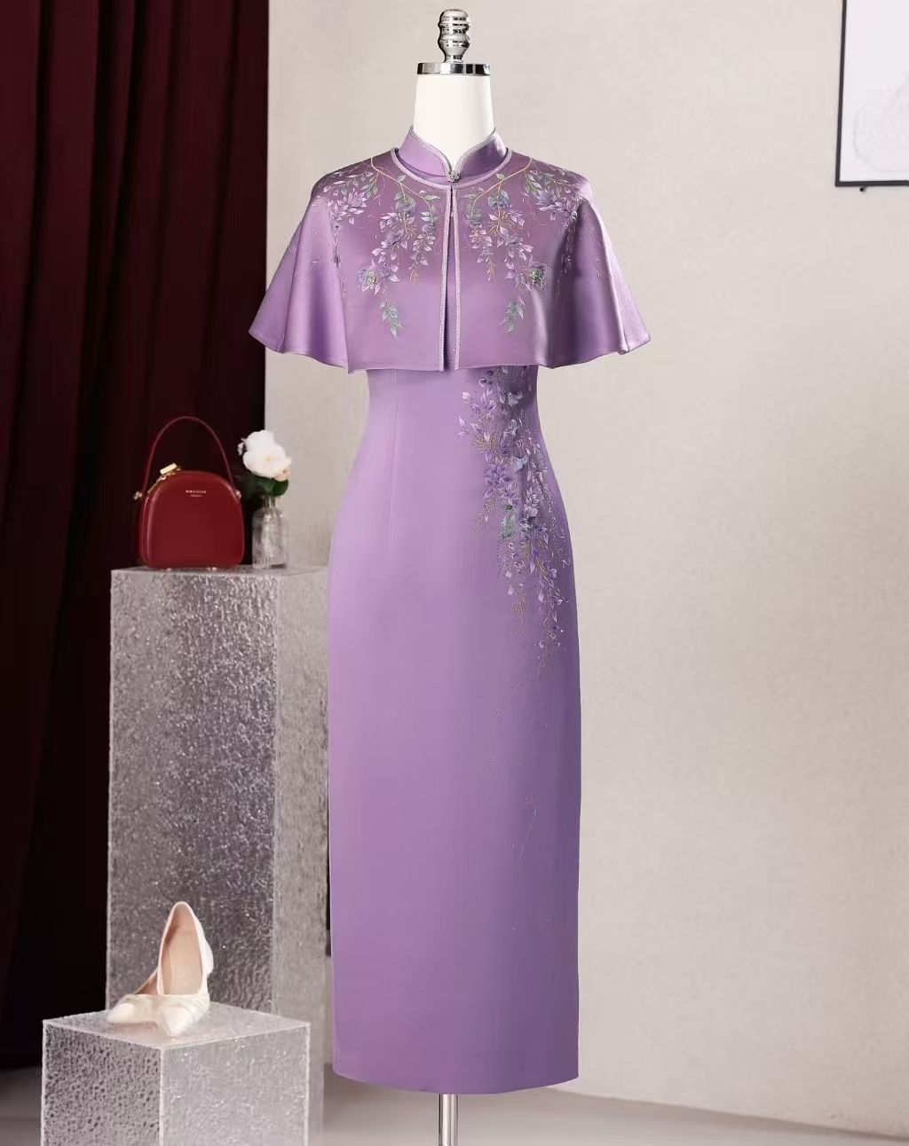 紫藤烟紫・东方雅韵旗袍